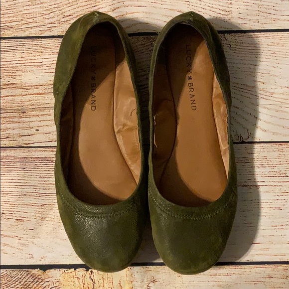 army green flats